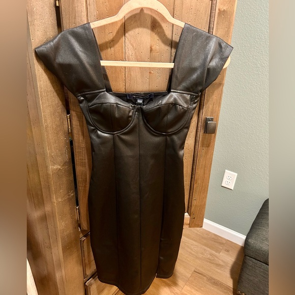 French Connection Dresses & Skirts - Elegant Black plather Dress